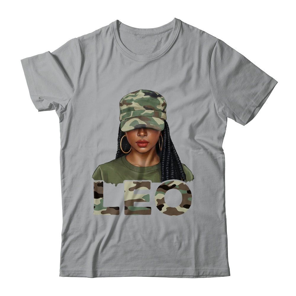 Leo Queen Camouflage Black Woman Cap Camo Zodiac Sign Women Shirt & Tank Top | teecentury