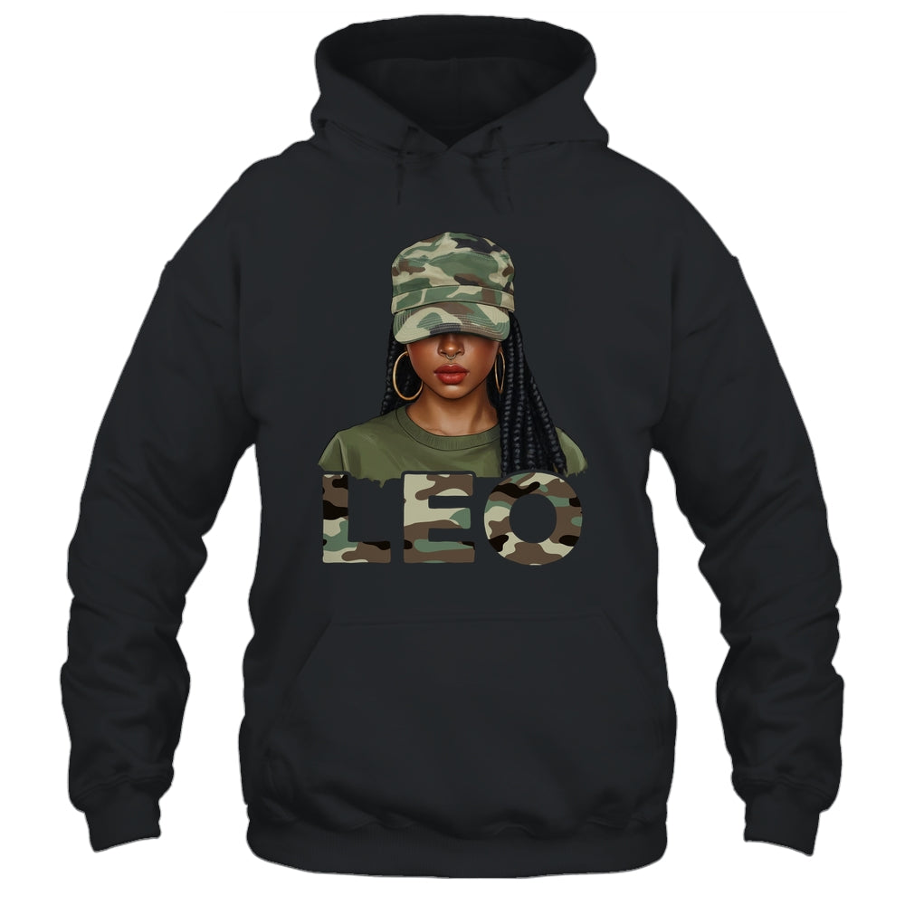 Leo Queen Camouflage Black Woman Cap Camo Zodiac Sign Women Shirt & Tank Top | teecentury
