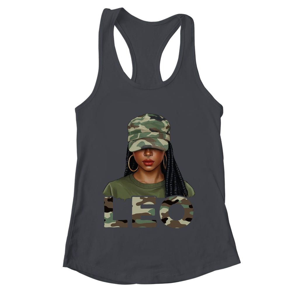 Leo Queen Camouflage Black Woman Cap Camo Zodiac Sign Women Shirt & Tank Top | teecentury