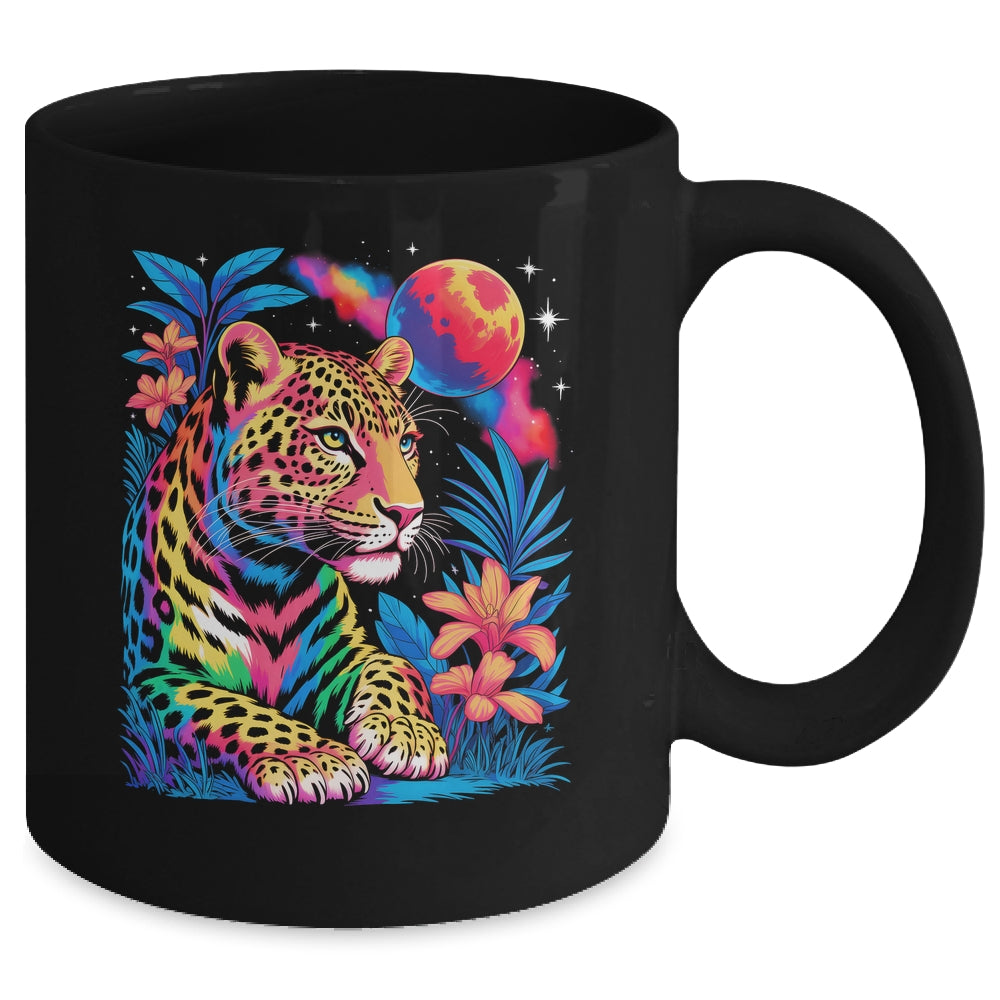 Leopard Colorful Wildlife Art Vibrant Graphic Print Artwork Mug | teecentury