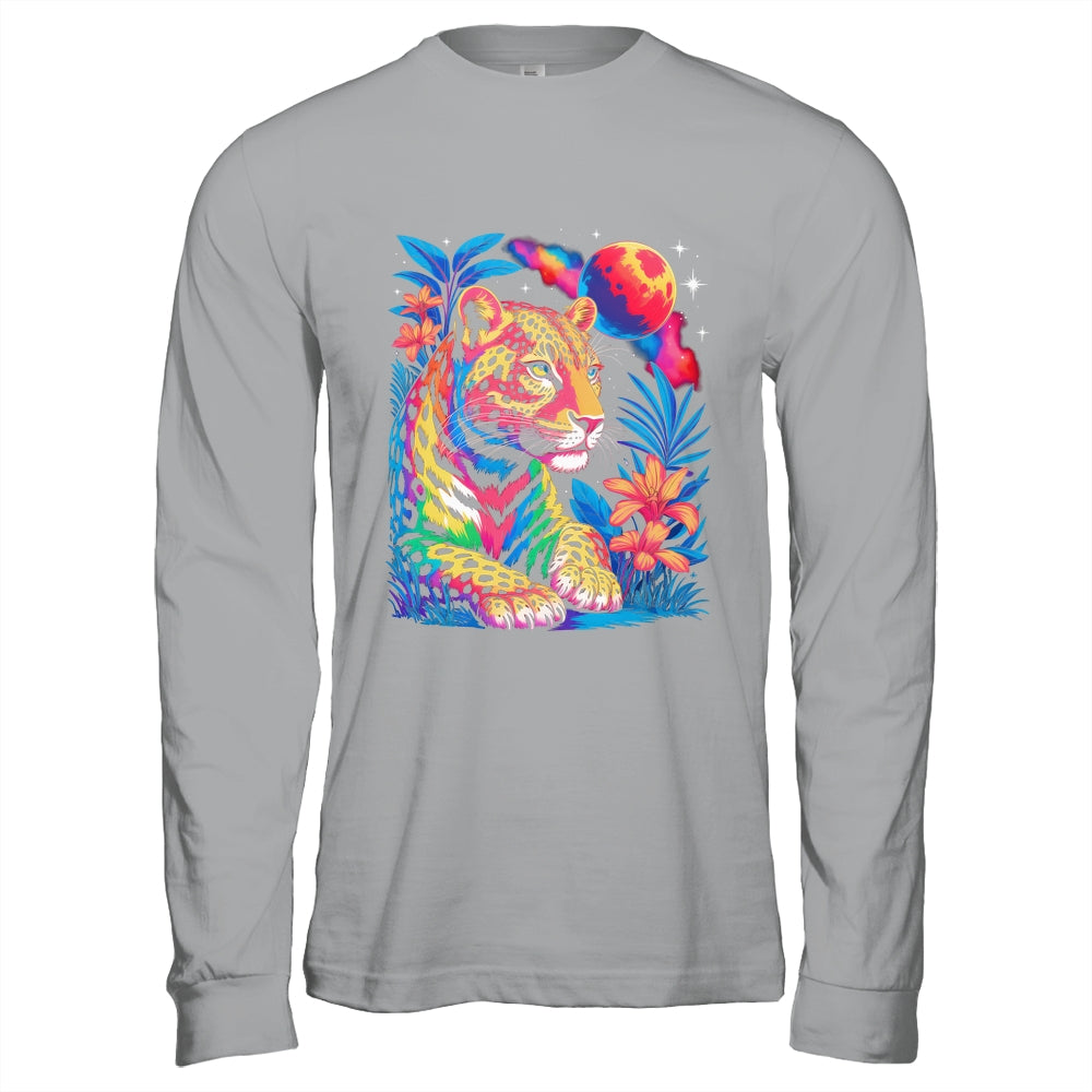 Leopard Colorful Wildlife Art Vibrant Graphic Print Artwork Shirt & Hoodie | teecentury