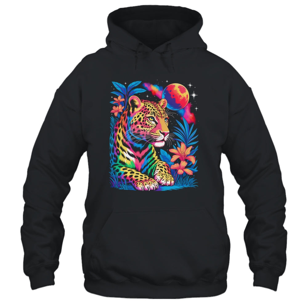 Leopard Colorful Wildlife Art Vibrant Graphic Print Artwork Shirt & Hoodie | teecentury