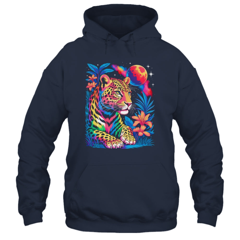 Leopard Colorful Wildlife Art Vibrant Graphic Print Artwork Shirt & Hoodie | teecentury