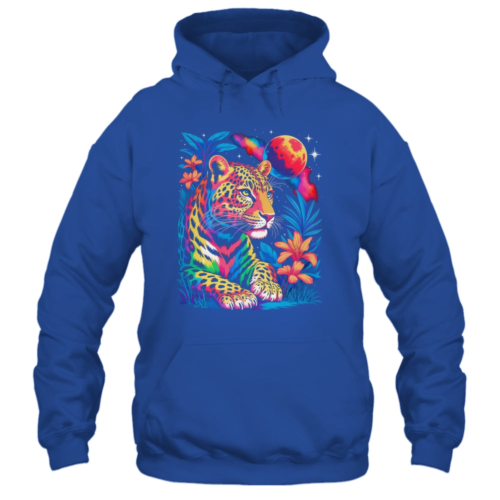Leopard Colorful Wildlife Art Vibrant Graphic Print Artwork Shirt & Hoodie | teecentury