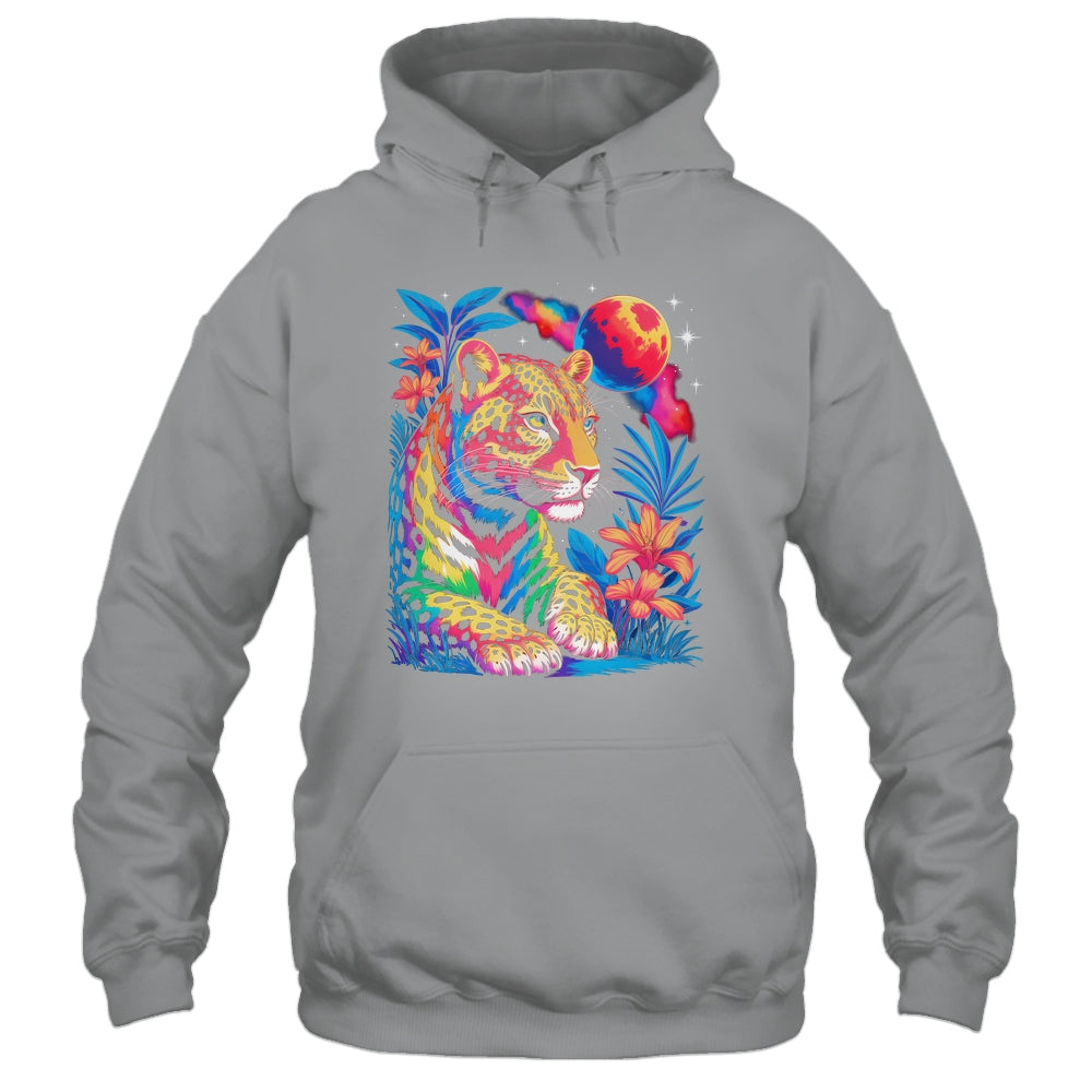 Leopard Colorful Wildlife Art Vibrant Graphic Print Artwork Shirt & Hoodie | teecentury