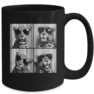 Leopard Face With Sunglasses Funny Animal Photo Booth Mug | teecentury