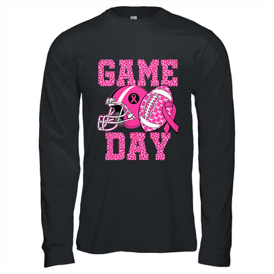 Leopard Game Day Pink American Football Tackle Breast Cancer Shirt & Hoodie | teecentury
