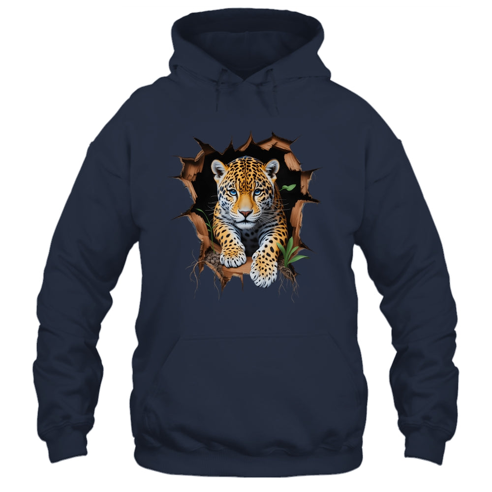 Leopard Jungle Retro Wildlife Animal Print Nature Artwork Shirt & Hoodie | teecentury