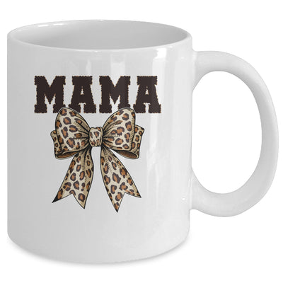 Leopard Print Mama Coquette Bow Mom Life Mothers Day Mug | teecentury