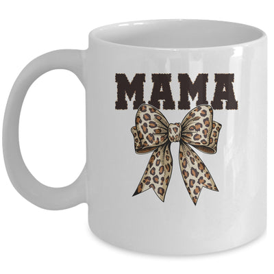 Leopard Print Mama Coquette Bow Mom Life Mothers Day Mug | teecentury