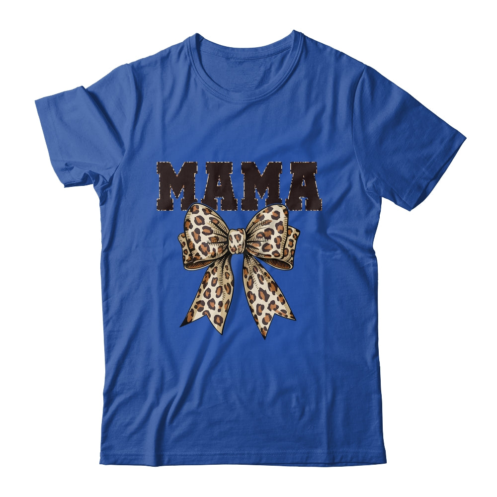 Leopard Print Mama Coquette Bow Mom Life Mothers Day Shirt & Tank Top | teecentury