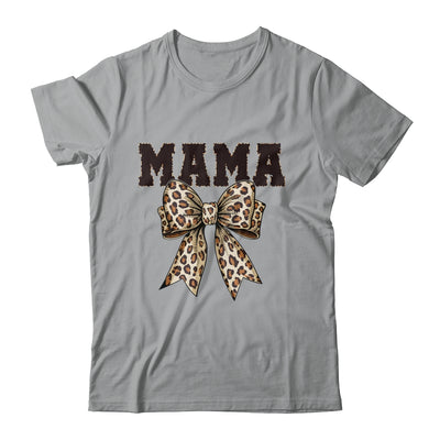 Leopard Print Mama Coquette Bow Mom Life Mothers Day Shirt & Tank Top | teecentury