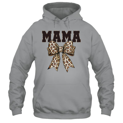 Leopard Print Mama Coquette Bow Mom Life Mothers Day Shirt & Tank Top | teecentury