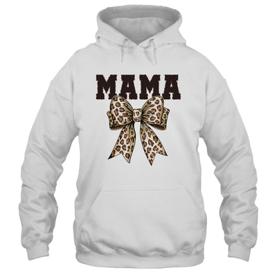 Leopard Print Mama Coquette Bow Mom Life Mothers Day Shirt & Tank Top | teecentury