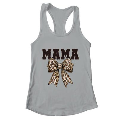 Leopard Print Mama Coquette Bow Mom Life Mothers Day Shirt & Tank Top | teecentury