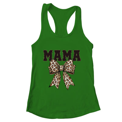 Leopard Print Mama Coquette Bow Mom Life Mothers Day Shirt & Tank Top | teecentury
