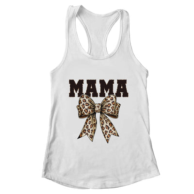Leopard Print Mama Coquette Bow Mom Life Mothers Day Shirt & Tank Top | teecentury