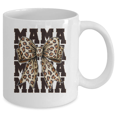 Leopard Print Mama Coquette Bow Mom Life Wild Mothers Day Mug | teecentury