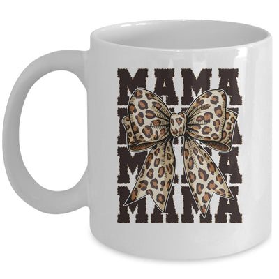 Leopard Print Mama Coquette Bow Mom Life Wild Mothers Day Mug | teecentury