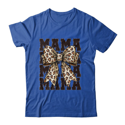 Leopard Print Mama Coquette Bow Mom Life Wild Mothers Day Shirt & Tank Top | teecentury