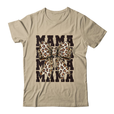 Leopard Print Mama Coquette Bow Mom Life Wild Mothers Day Shirt & Tank Top | teecentury