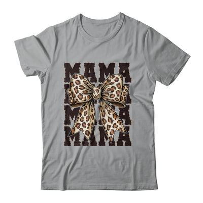 Leopard Print Mama Coquette Bow Mom Life Wild Mothers Day Shirt & Tank Top | teecentury