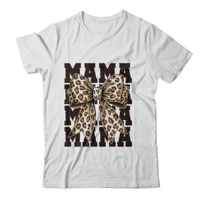 Leopard Print Mama Coquette Bow Mom Life Wild Mothers Day Shirt & Tank Top | teecentury