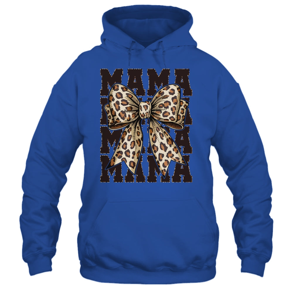 Leopard Print Mama Coquette Bow Mom Life Wild Mothers Day Shirt & Tank Top | teecentury