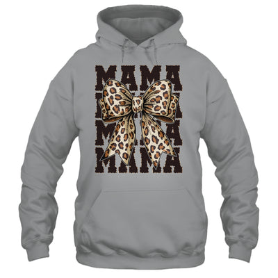 Leopard Print Mama Coquette Bow Mom Life Wild Mothers Day Shirt & Tank Top | teecentury