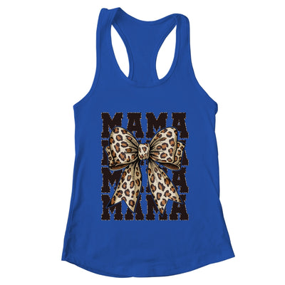 Leopard Print Mama Coquette Bow Mom Life Wild Mothers Day Shirt & Tank Top | teecentury
