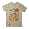 Leopard Pumpkin Floral Retro Fall Retro Autumn Vibes Season Shirt & Sweatshirt | teecentury