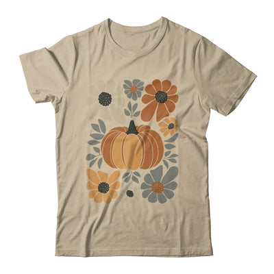 Leopard Pumpkin Floral Retro Fall Retro Autumn Vibes Season Shirt & Sweatshirt | teecentury