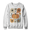 Leopard Pumpkin Floral Retro Fall Retro Autumn Vibes Season Shirt & Sweatshirt | teecentury