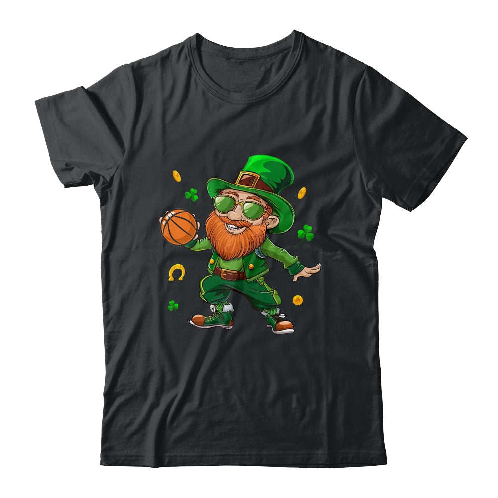 Leprechaun Play Basketball St Patricks Day Sport Mens Boys Shirt & Hoodie | teecentury