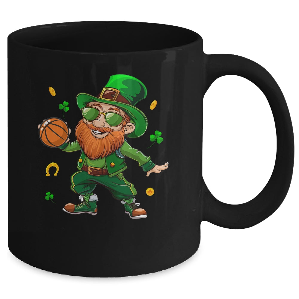 Leprechaun Play Basketball St Patricks Day Sport Mens Boys Mug | teecentury