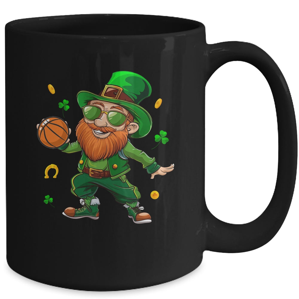 Leprechaun Play Basketball St Patricks Day Sport Mens Boys Mug | teecentury