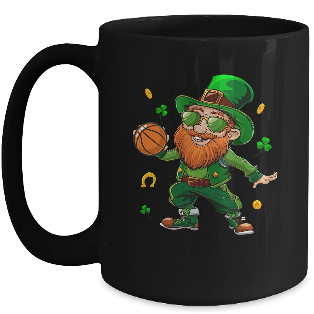 Leprechaun Play Basketball St Patricks Day Sport Mens Boys Mug | teecentury