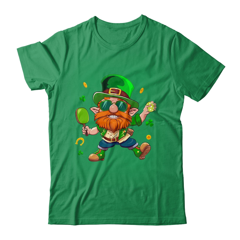 Leprechaun Play Pickleball St Patricks Day Sport Mens Boys Shirt & Hoodie | teecentury