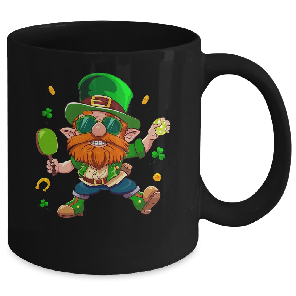 Leprechaun Play Pickleball St Patricks Day Sport Mens Boys Mug | teecentury