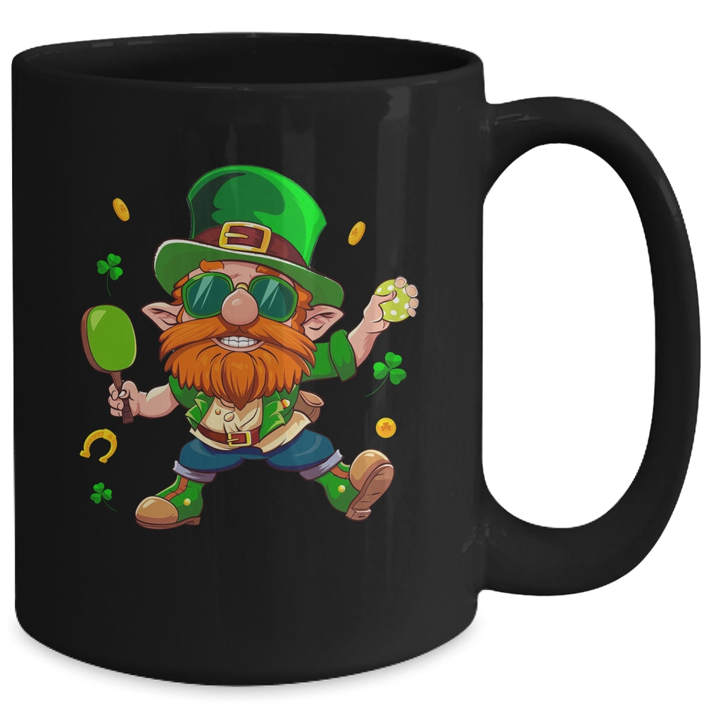 Leprechaun Play Pickleball St Patricks Day Sport Mens Boys Mug | teecentury