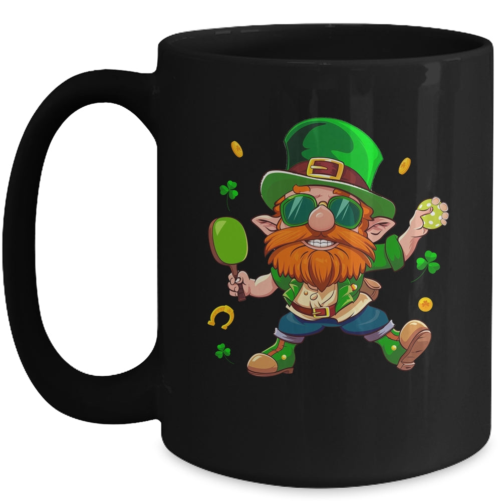Leprechaun Play Pickleball St Patricks Day Sport Mens Boys Mug | teecentury