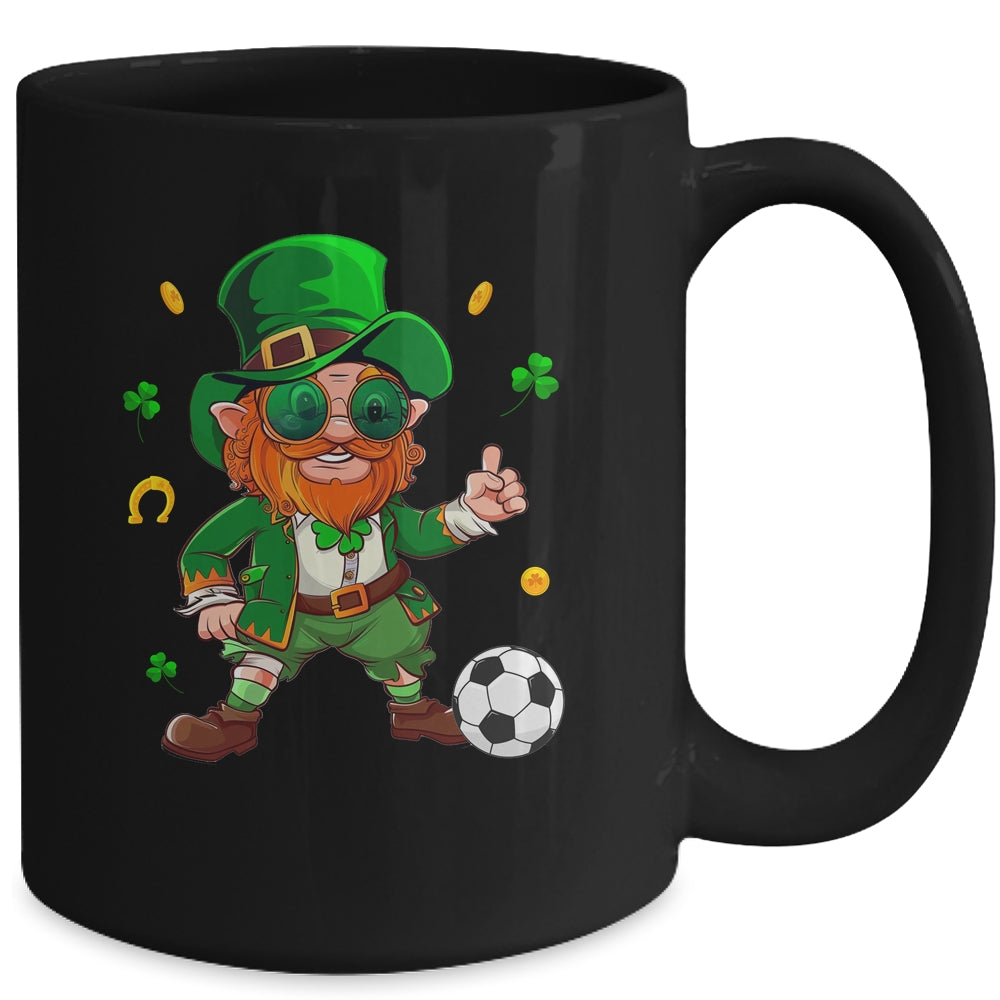 Leprechaun Play Soccer St Patricks Day Sport Mens Boys Mug | teecentury