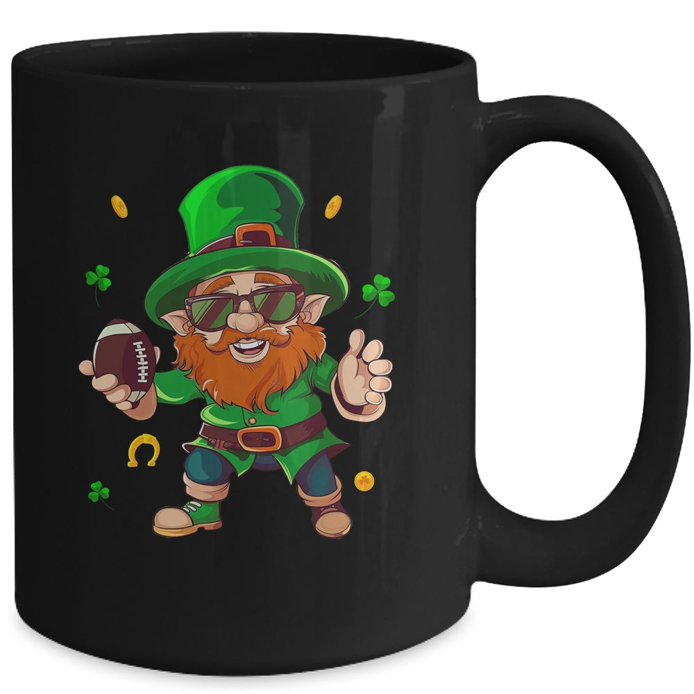 Leprechaun Playing Football St Patricks Day Sport Mens Boys Mug | teecentury