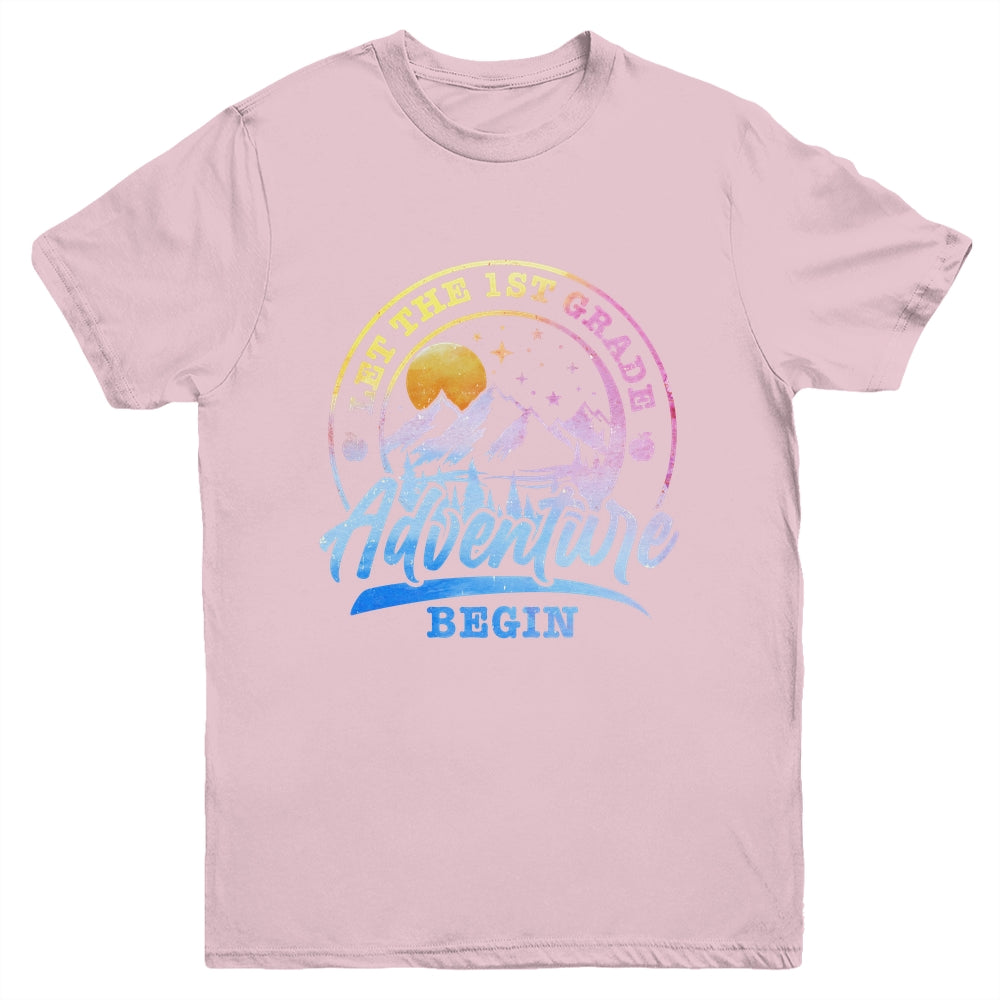 Let The 1st Grade Adventure Begin Retro First Day Of School Youth Shirt | teecentury