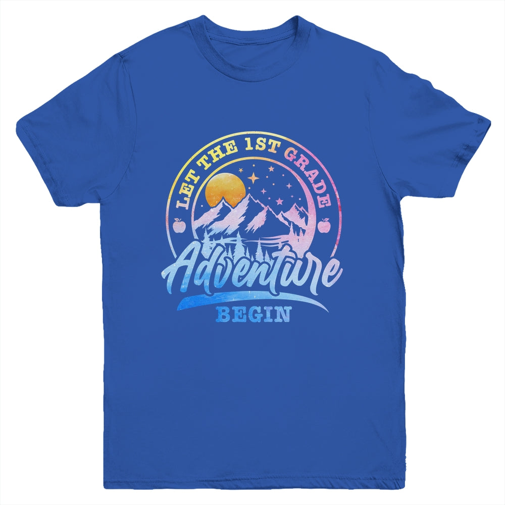 Let The 1st Grade Adventure Begin Retro First Day Of School Youth Shirt | teecentury