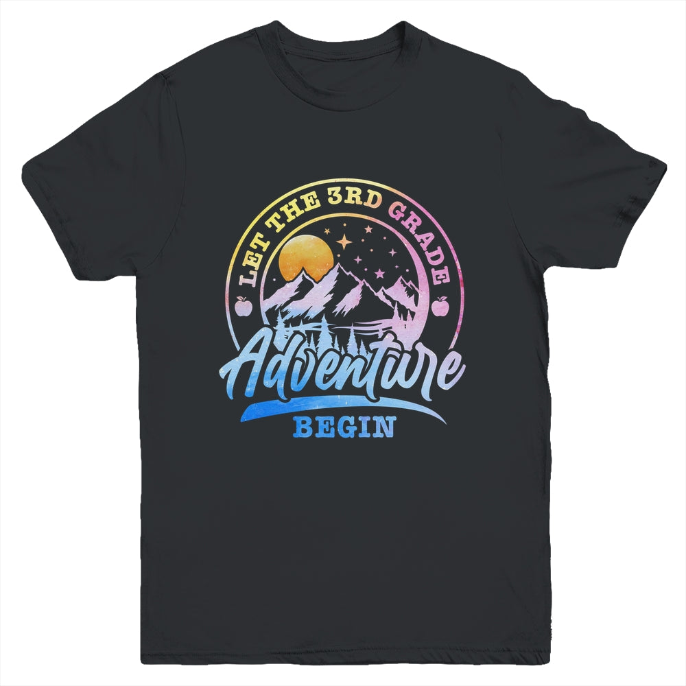 Let The 3rd Grade Adventure Begin Retro First Day Of School Youth Shirt | teecentury
