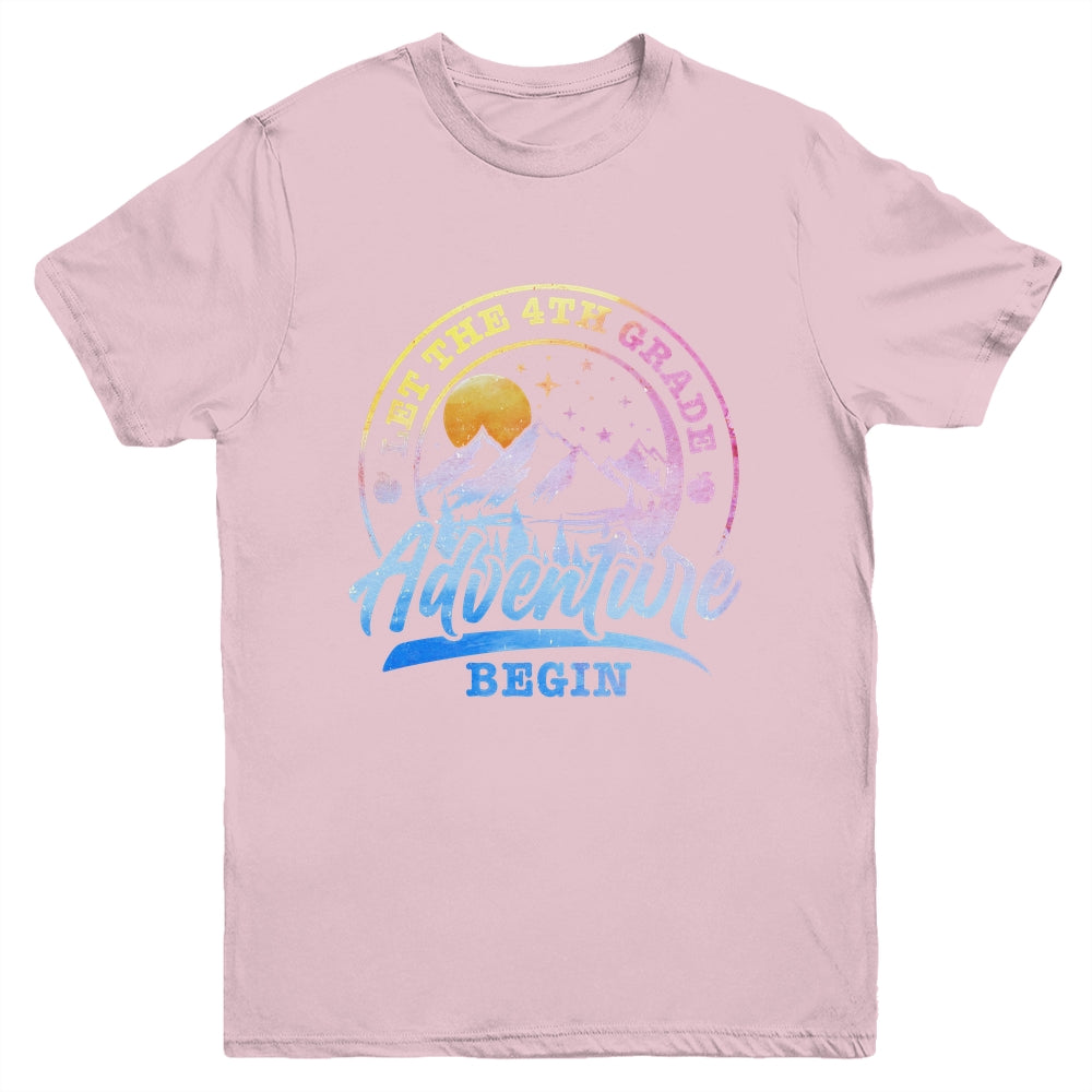Let The 4th Grade Adventure Begin Retro First Day Of School Youth Shirt | teecentury