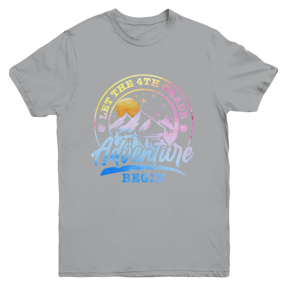 Let The 4th Grade Adventure Begin Retro First Day Of School Youth Shirt | teecentury