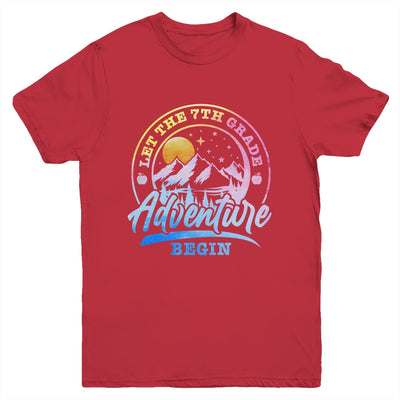 Let The 7th Grade Adventure Begin Retro First Day Of School Youth Shirt | teecentury
