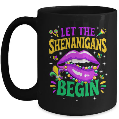 Let The Shenanigans Begin Mardi Gras Kiss Lips Women Mug | teecentury